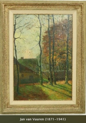 Jan van Vuuren: Boerderij in de herfst