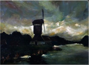 Toon Koster: Molen in de nacht